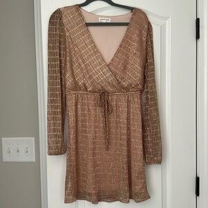 Rose gold dress NWOT